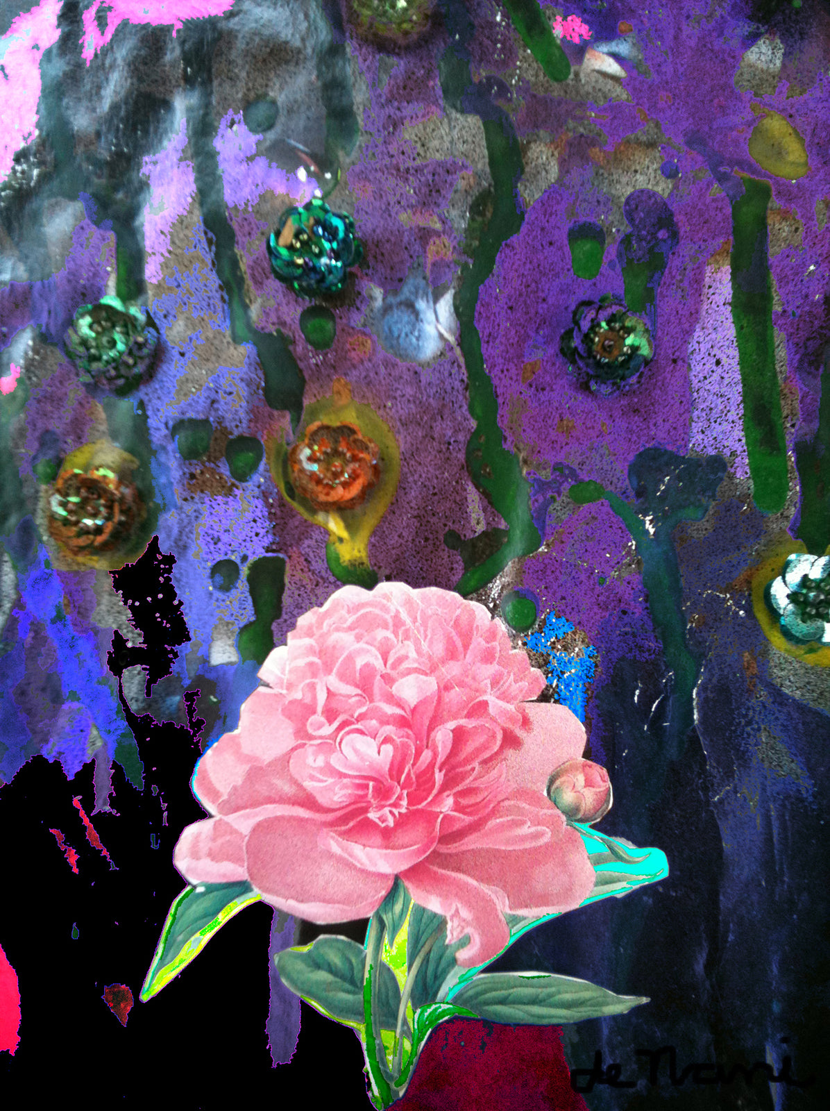 Flor (Fundo Violeta)